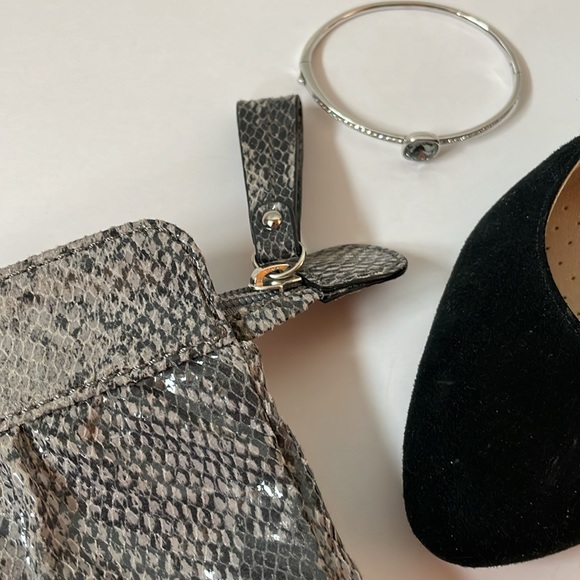 Like new Talbots clutch faux snakeskin date night bag - Picture 8 of 8